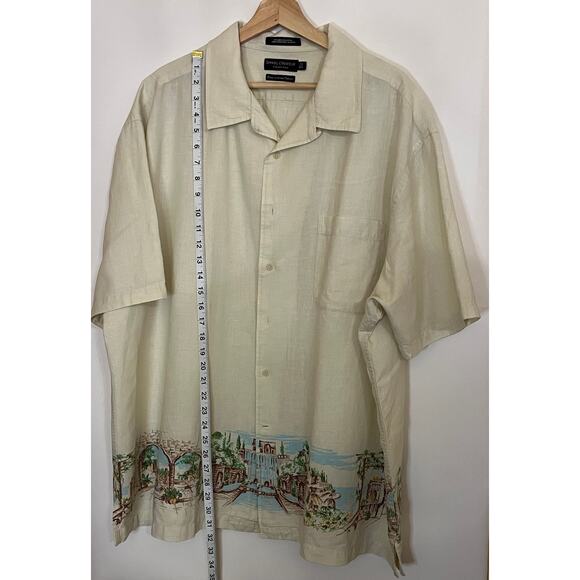 Daniel Cremieux Collection Big and Tall Men's Dress Shirt size 2XL Linen Blend - Picture 4 of 11